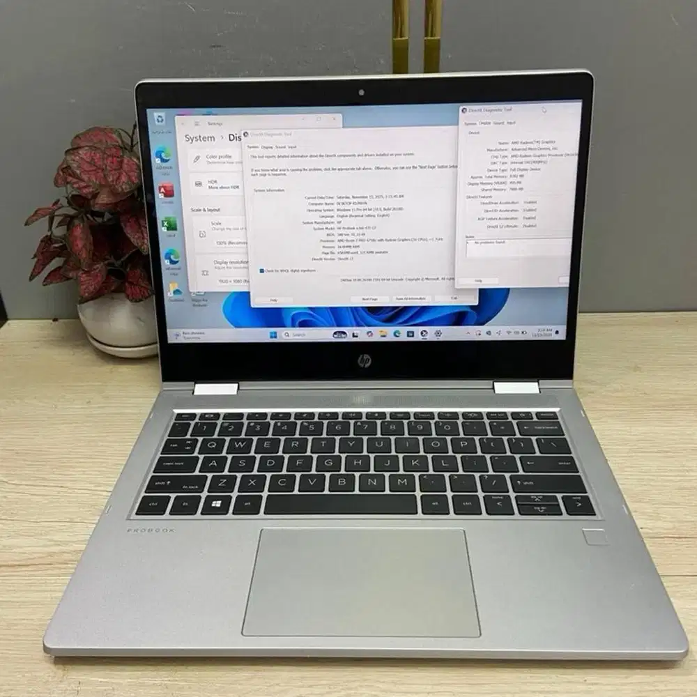 JUAL LAPTOP HP PROBOOK X360 AMD RYZEN 7 4750 BERGARANSI DL-ETM