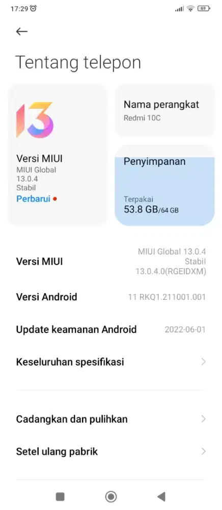Redmi 10c jual cepat