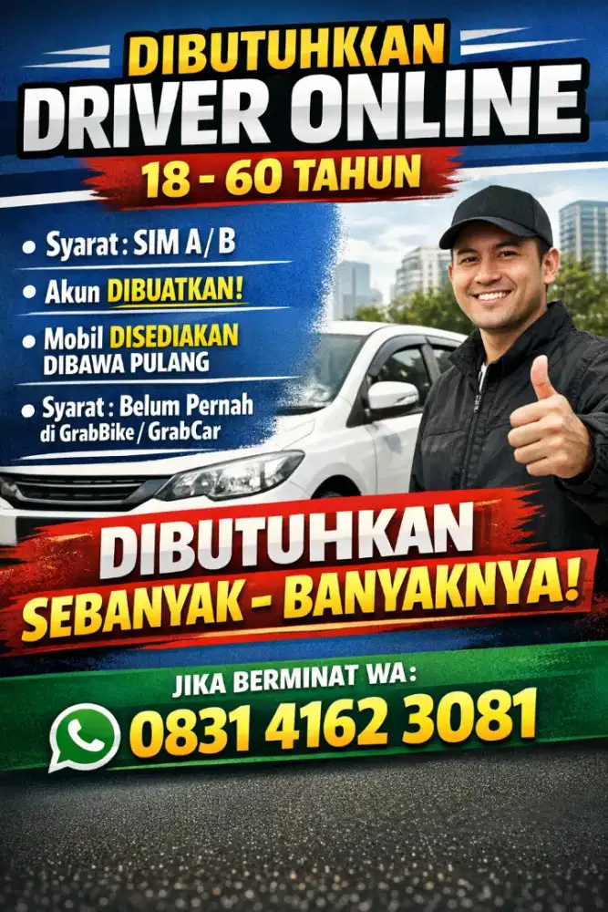 DI BUTUHKAN DRIVER ONLINE