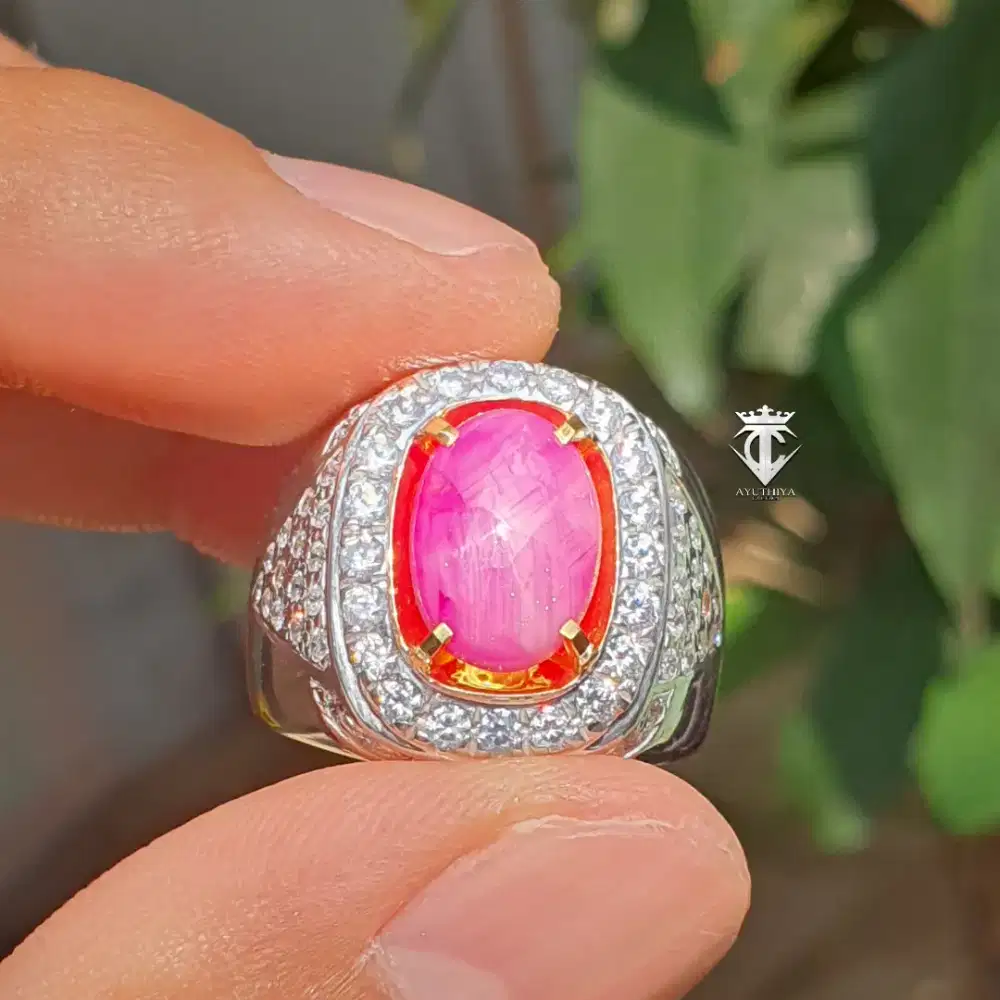 Batu Permata Natural Star Ruby Burma Myanmar 5.22 Ct SKY LAB Certified