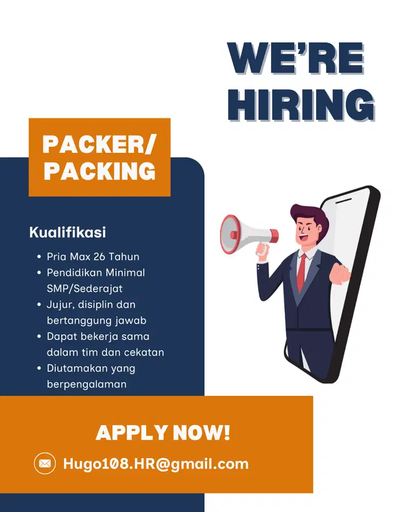 LOWONGAN PEKERJAAN PACKING PACKER DAERAH CENGKARENG PEDONGKELAN