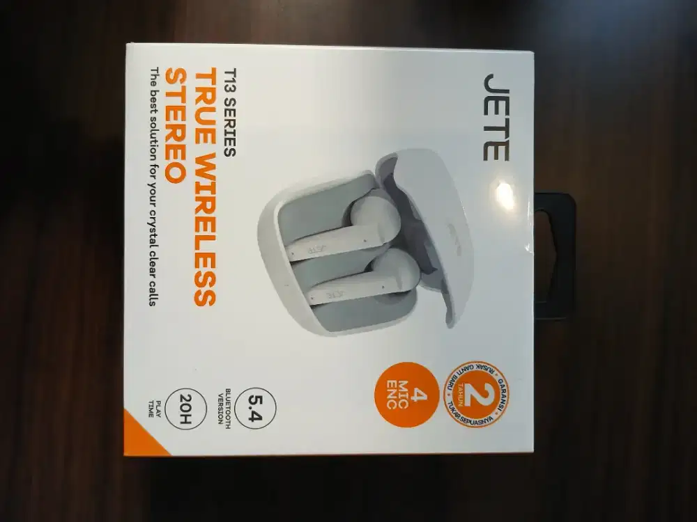 TWS Bluetooth ENC with 4 Mic JETE T13 BT 5.4 IPX5 Playtime 20H