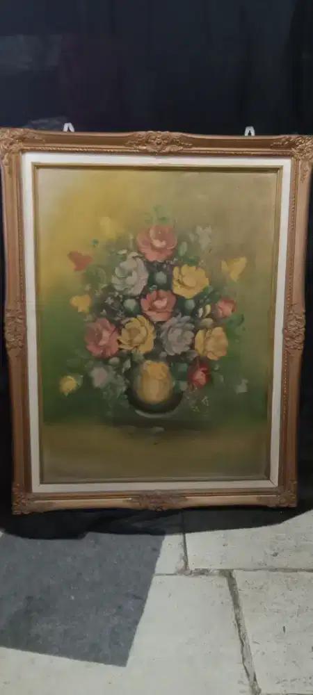 Lukisan Kanvas Bunga mawar