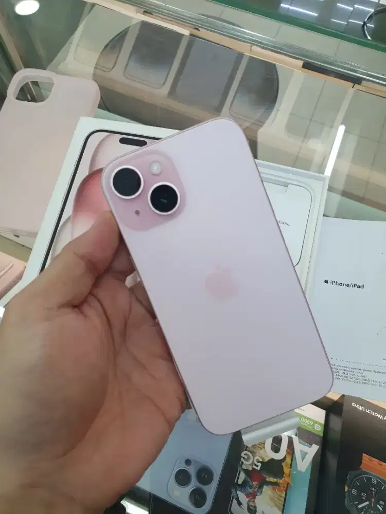 Iphone 15 256gb bh86% pink mulus perfect ibox
