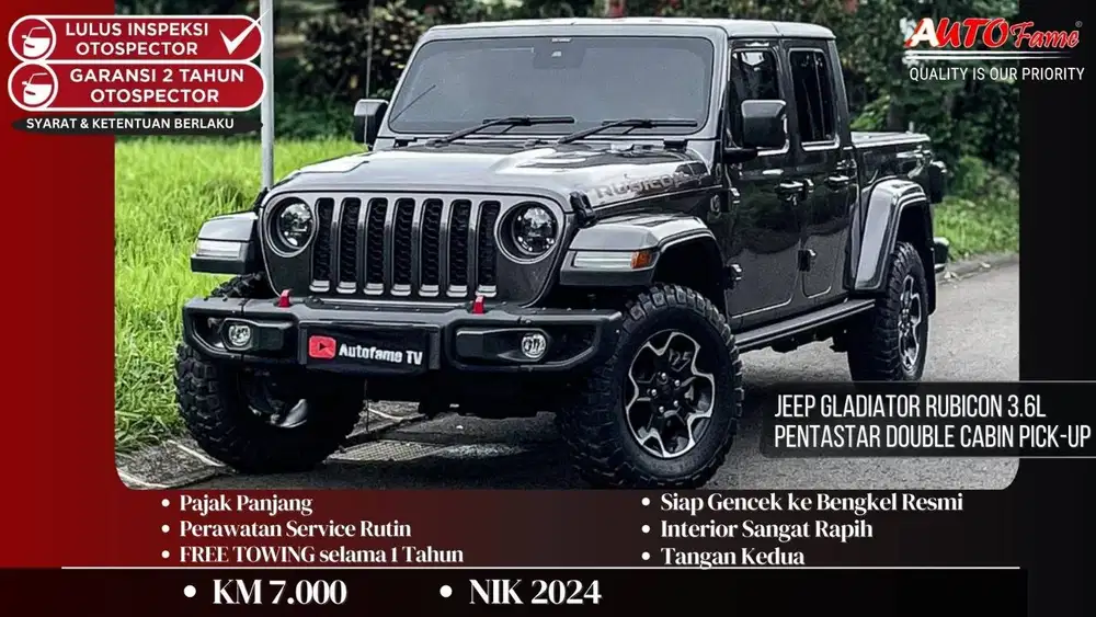 KM 7RB Jeep Gladiator Rubicon 3.6L Pentastar Double Cabin Pickup 2024