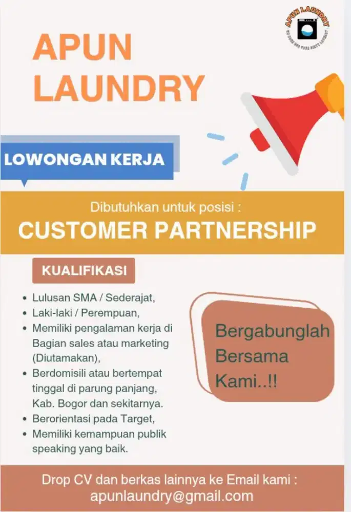 Lowongan Pekerjaan Operator Laundry