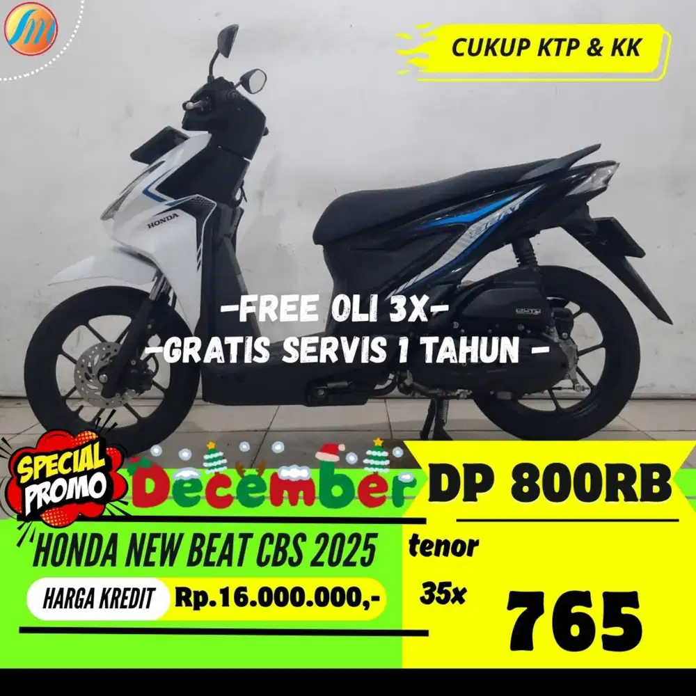 DP CUKUP 800RIBU HONDA NEW BEAT CBS 2025 SEKEN ANGSURAN RINGAN