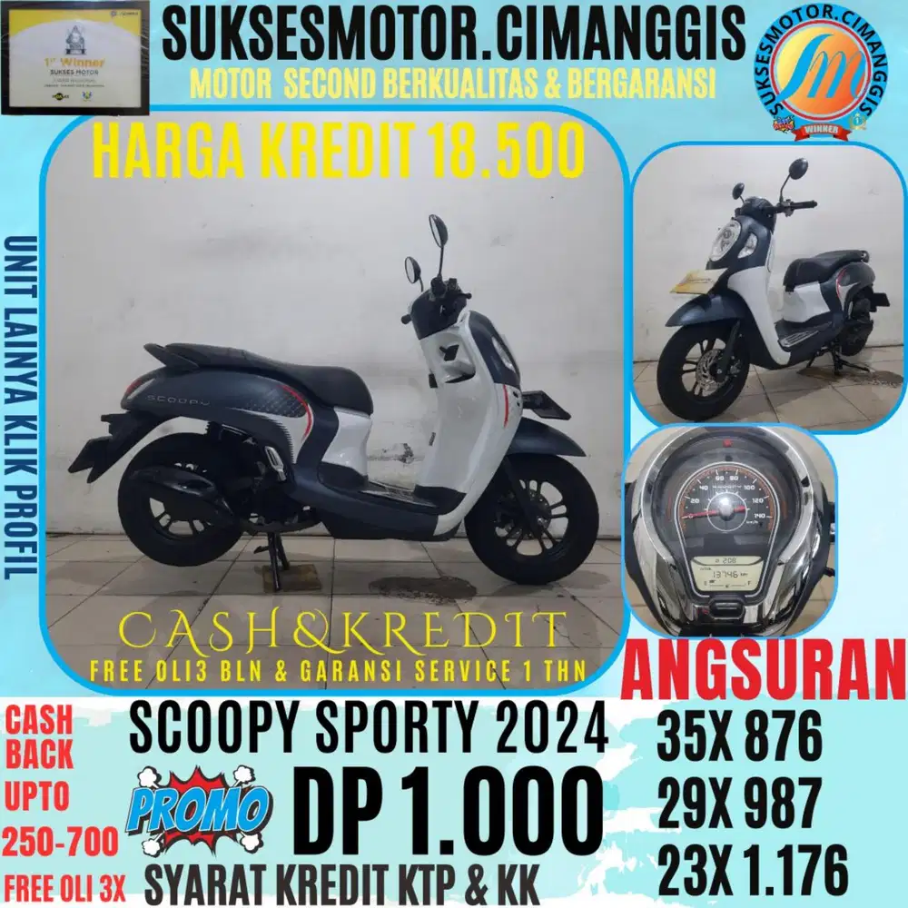 DP 1 JT SCOOPY SPORTY CASHBACK UPTO 700 RBUAN FREE OLI3X