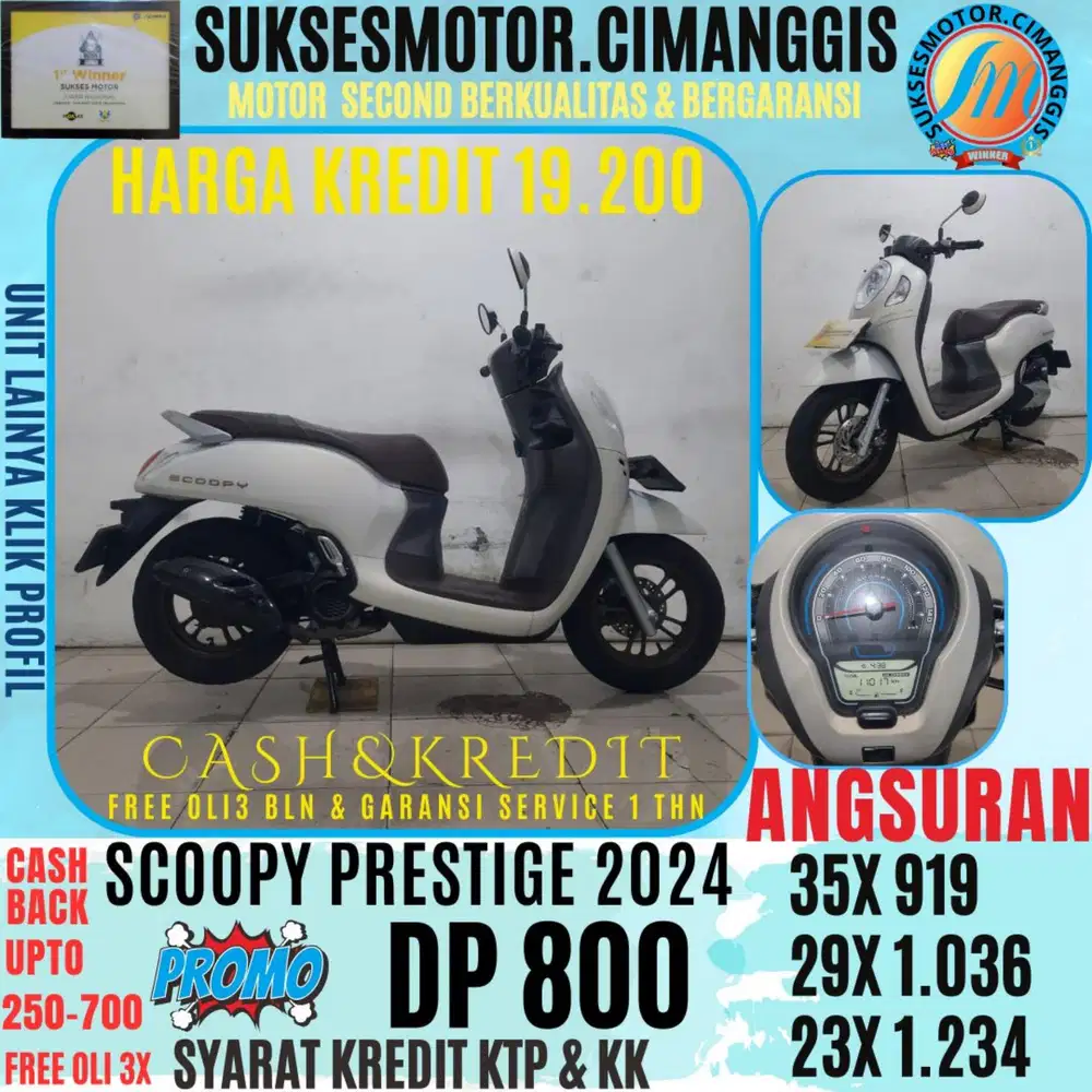 DP 800 SCOOPY PRESTIGE CASHBACK UPTO 700RBUAN FREE OLI3X