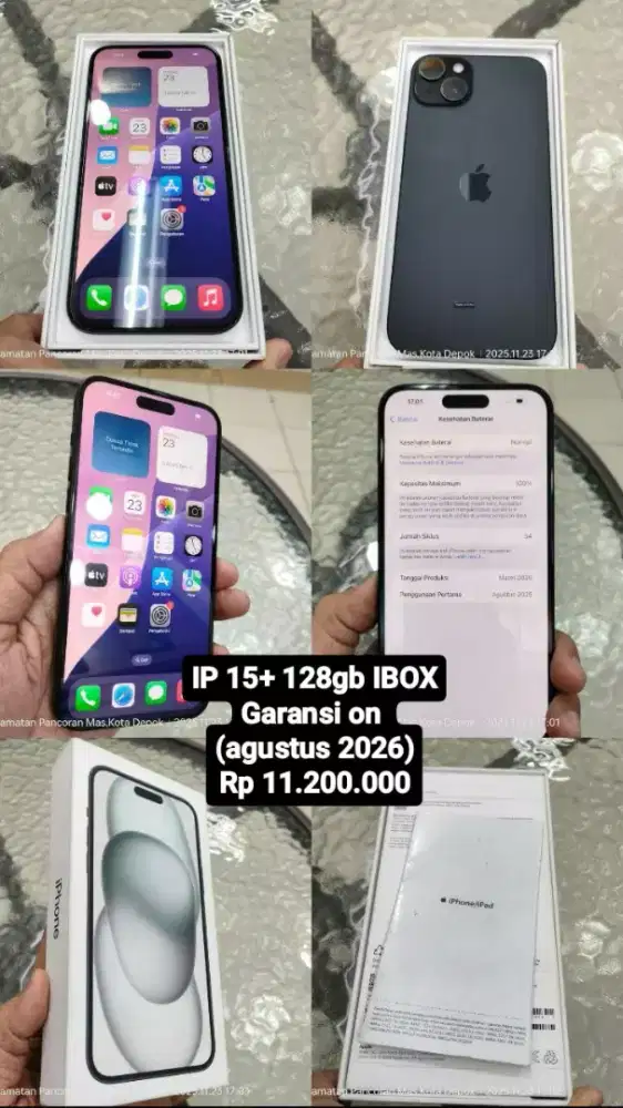 IPHONE 15+ 128GB IBOX GARANSI ON