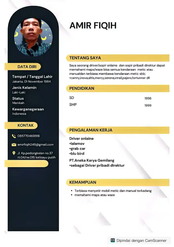 Mencari kerja sebagai driver/sopir