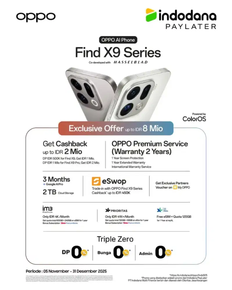 OPPO FIND X9 SERIES 12/256 GB & 16/512 GB