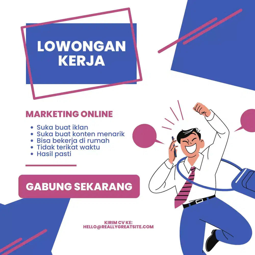 Loker untuk admin online dan host live