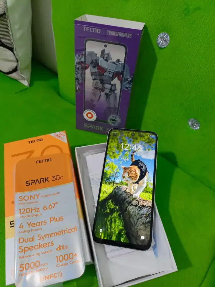 Tecno spark 30c 6/128 mulus, masih masa garansi