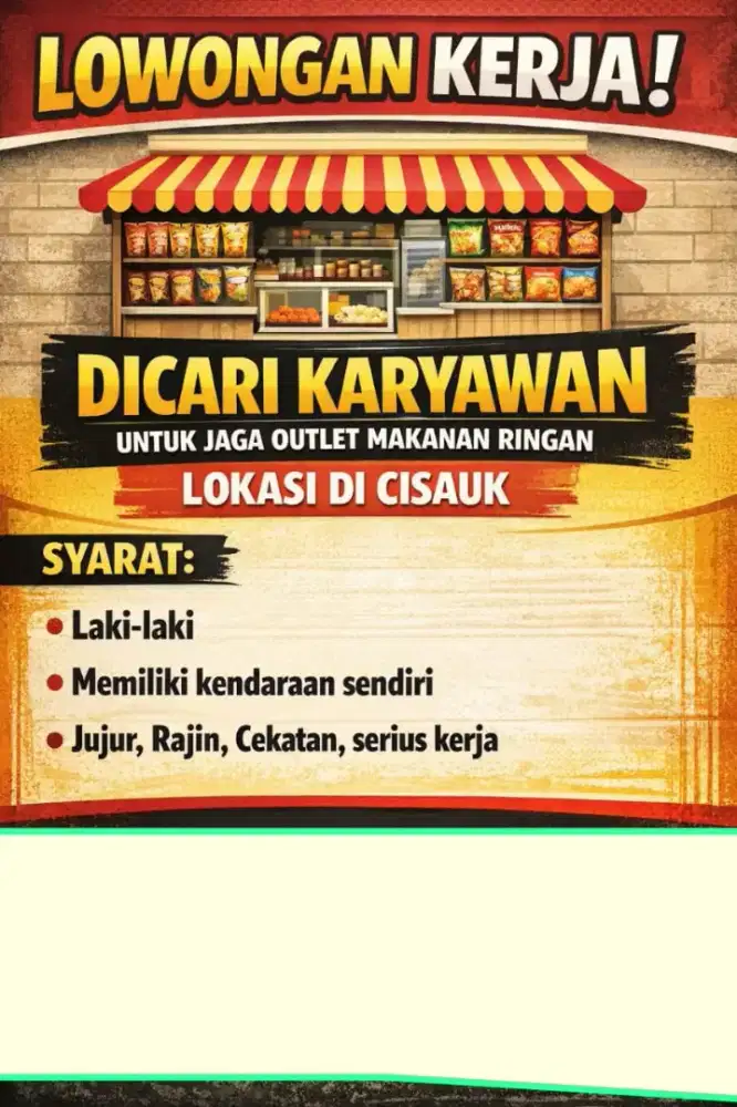 Loker jaga outlet dan ART
