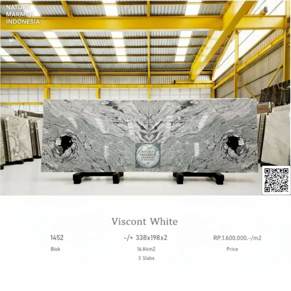 Granit Impor Viscont White – Dramatis, Artistik, dan Berkarakter