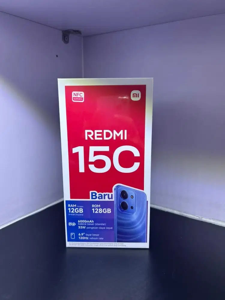 (MSI)Redmi 15C 6/128gb Black New Garansi Resmi Nasional