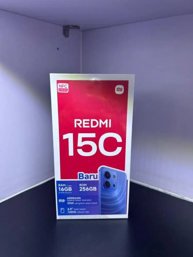 (MSI)Redmi 15C 8/256gb Black New Garansi Resmi Nasional