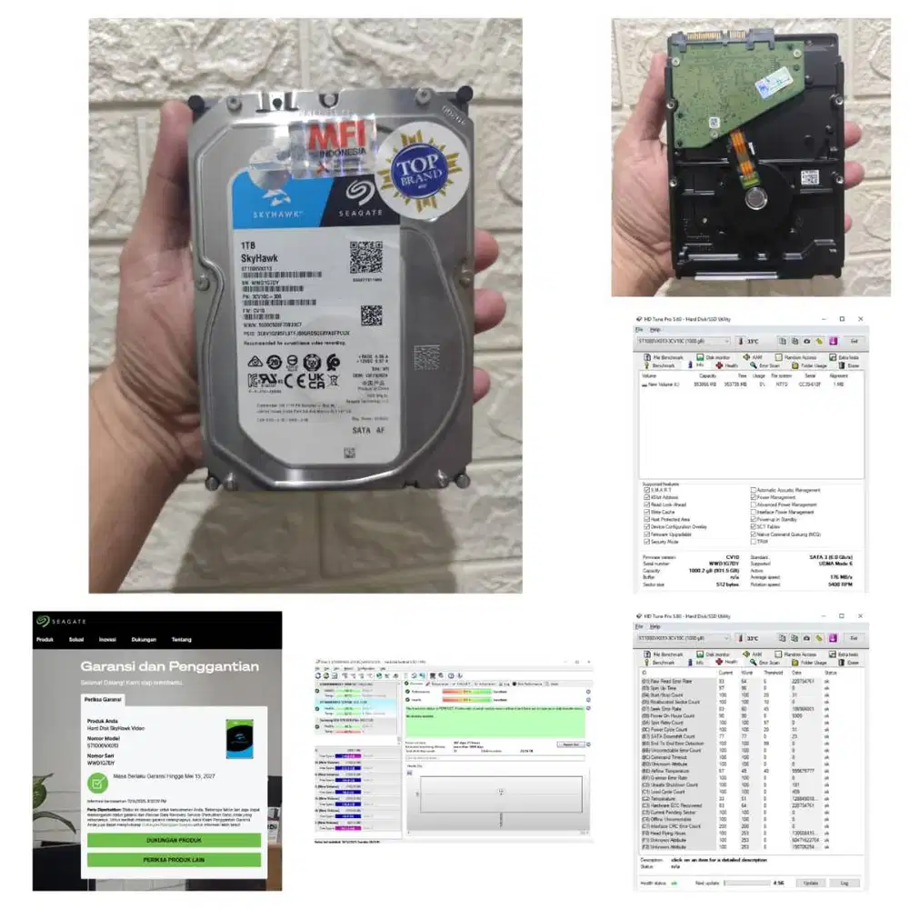 1TB Seagate SkyHawk Video for PC (Garansi Resmi s/d 15 Mei 2027)