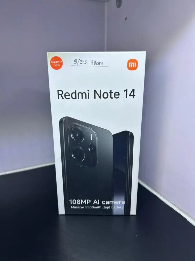 (MSI)Redmi Note 14 8/256gb Black New Garansi Resmi Nasional