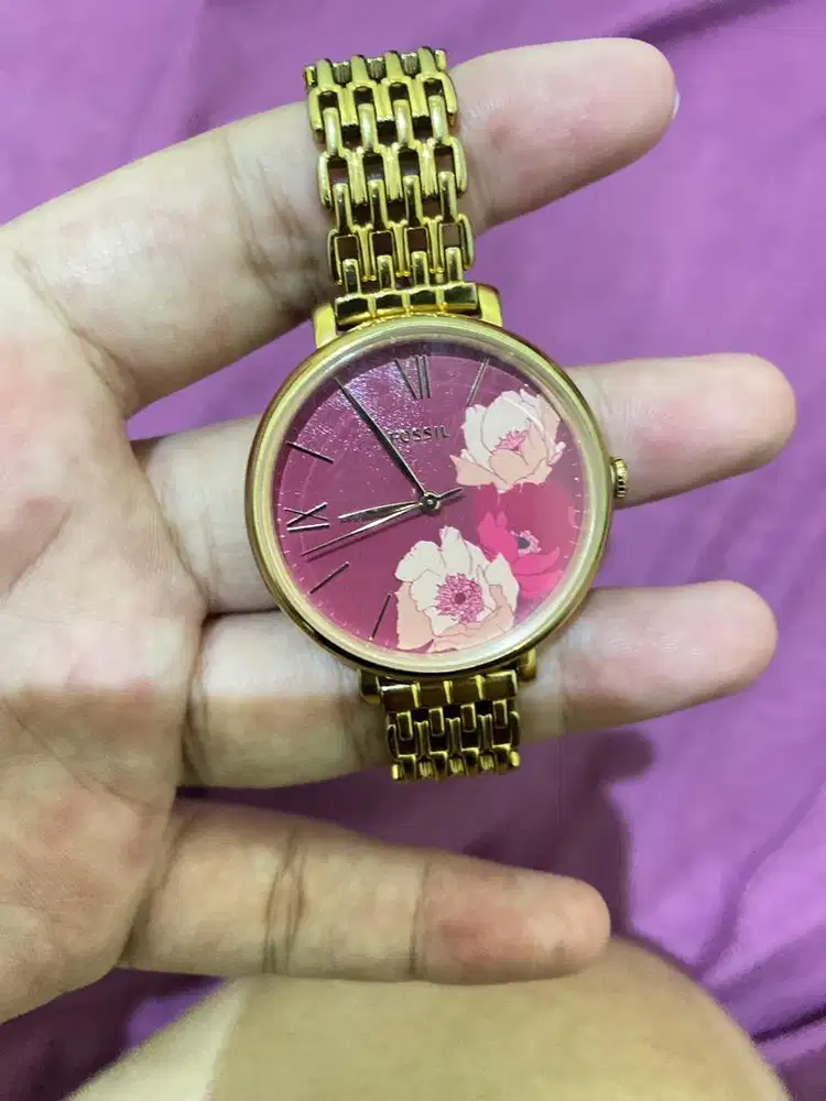 Jam Tangan Wanita Fossil Jacqueline Three-Hand Date Rose Gold-Tone