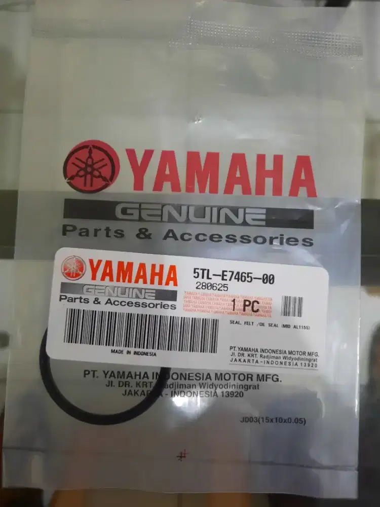 Seal Pully Mio Sporty , 5TL-E7465-00 Yamaha Genuine Parts