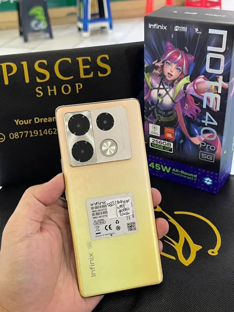 INFINIX NOTE 40 PRO 5G RAM 8/256 FULSET MULUS