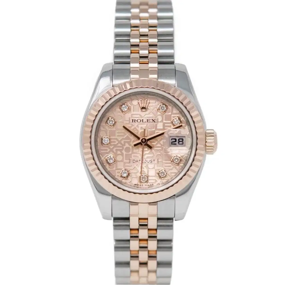 Rolex Datejust Lady 26m, Diamonds Index Computer Dial Steel & Rosegold