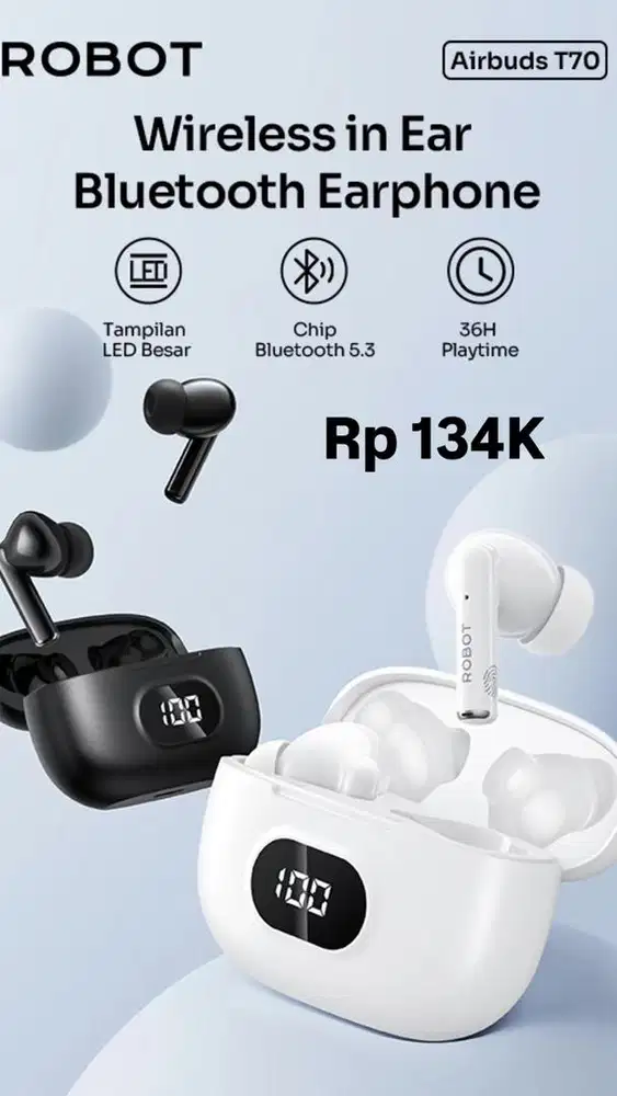 HEADSET NIRKABEL ROBOT T70