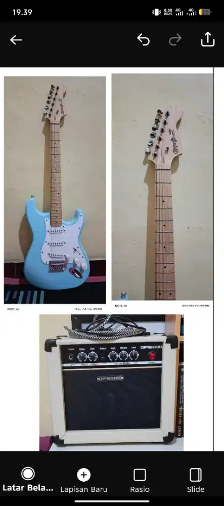 Gitar Difergio Leopard & Ampli Difergio 6 inch