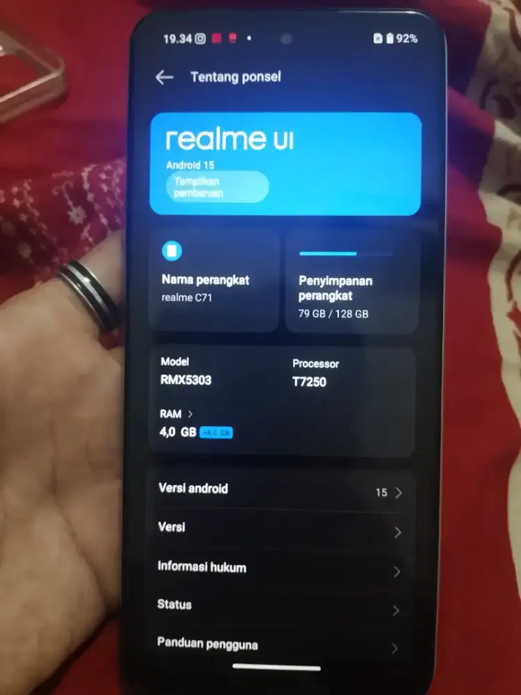 jual hp realme c71 ram 4/128