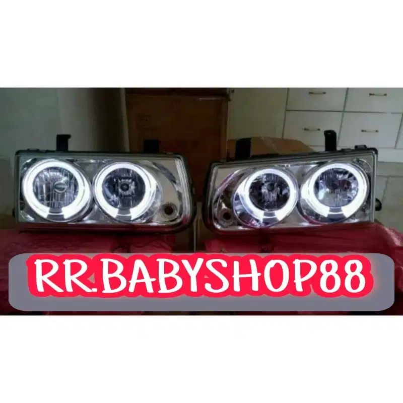 Sepasang Headlamp Panther Kapsul Angel Eyes Panther Touring 2000-2004