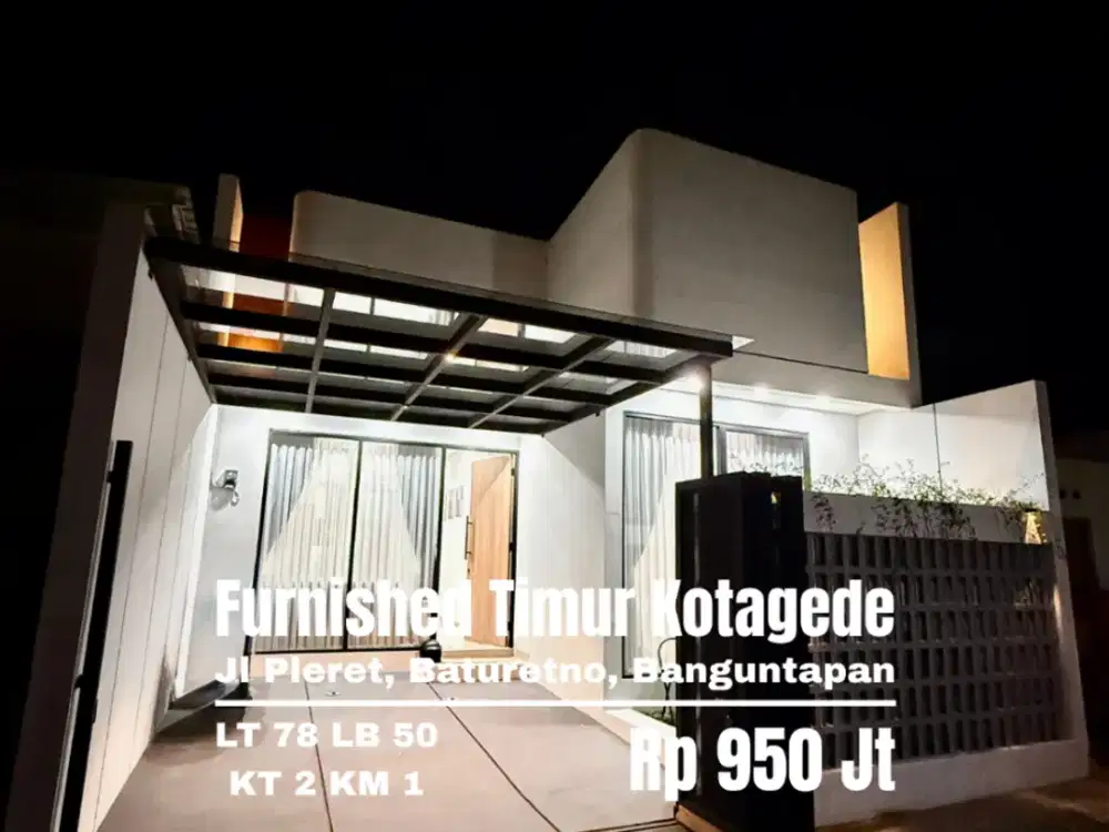 Rumah baru furnished dekat Kotagede