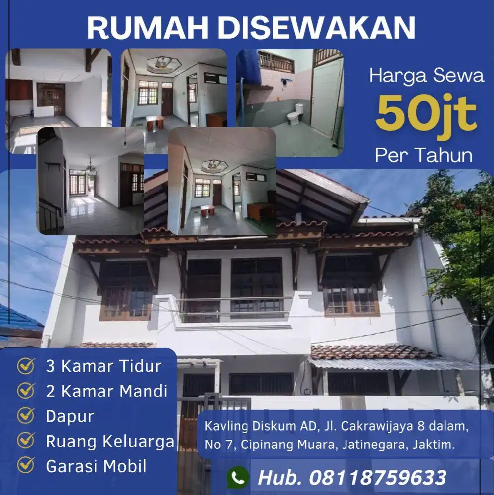 Disewakan Rumah 2 Lantai