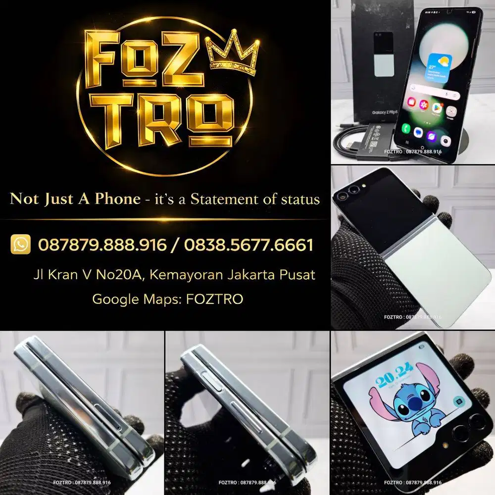 Samsung Galaxy Z Flip 5 8/256GB Mint Fullset Resmi No Minus