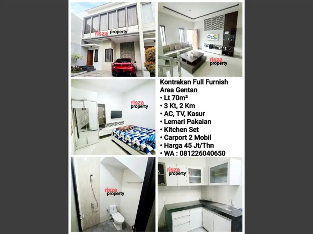 Sewa Rumah Include Furnish Area Cluster Gentan, Dekat Laweyan, Purwosari