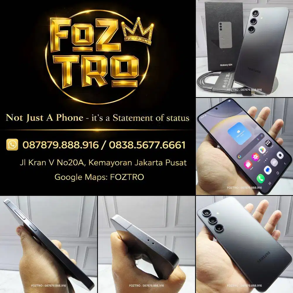 Samsung Galaxy S24 8/256GB Onyx Black Fullset Resmi SEIN Like New