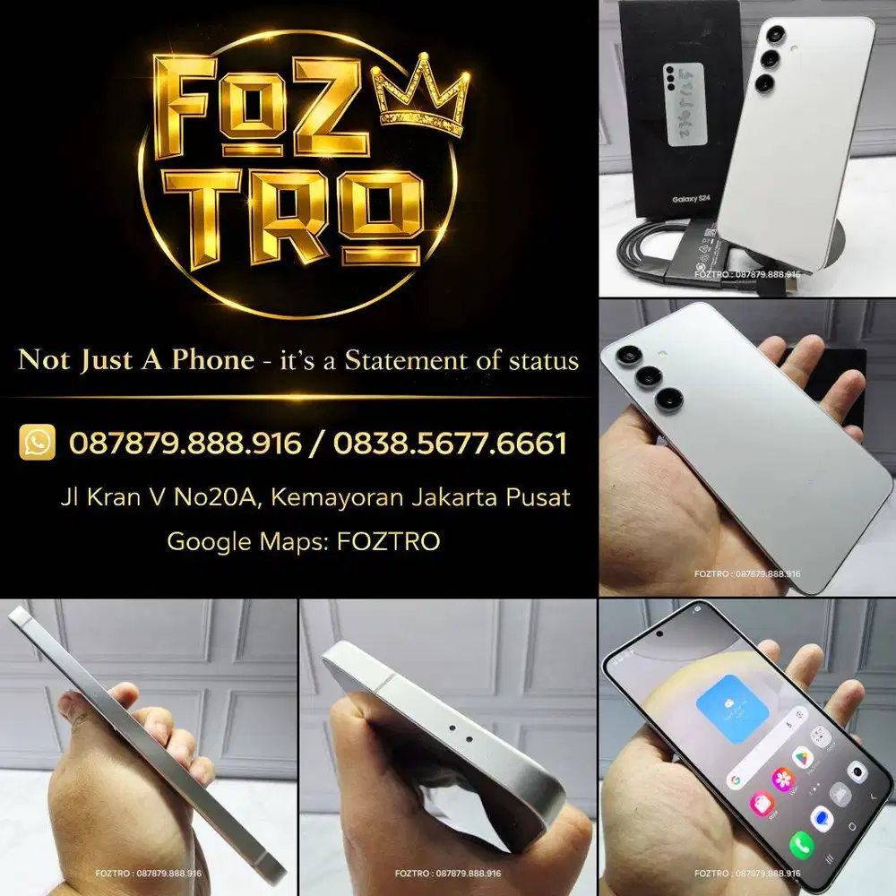 Samsung Galaxy S24 FE 8/256GB Marble Grey Fullset Resmi SEIN Like New