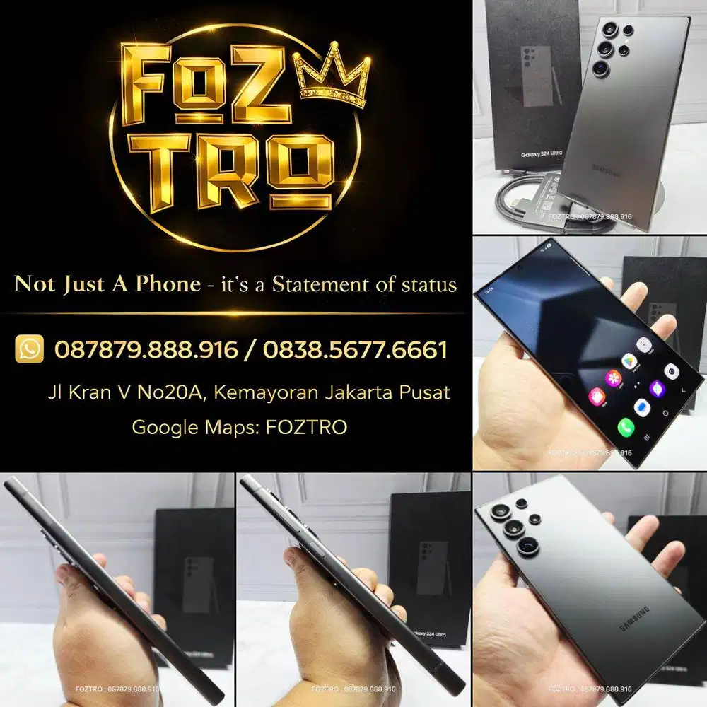 Samsung Galaxy S24 Ultra 12/256GB Black Fullset Resmi SEIN No Minus