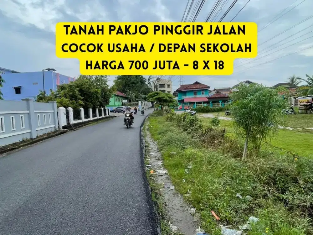 tanah pinggir jalan pakjo kota palembang