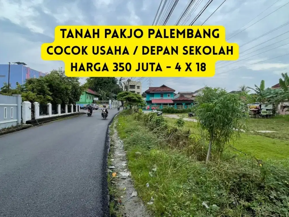 Jual tanah pinggir jalan pakjo depan SMA 11