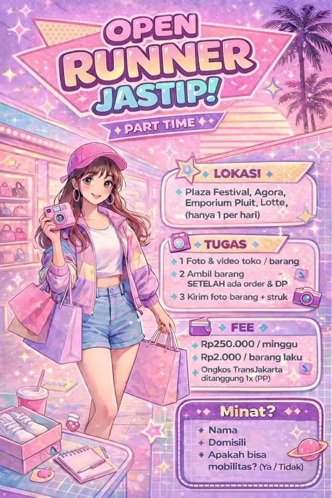 FREELANCE RUNNER JASTIP [BACA DESKRIPSI]