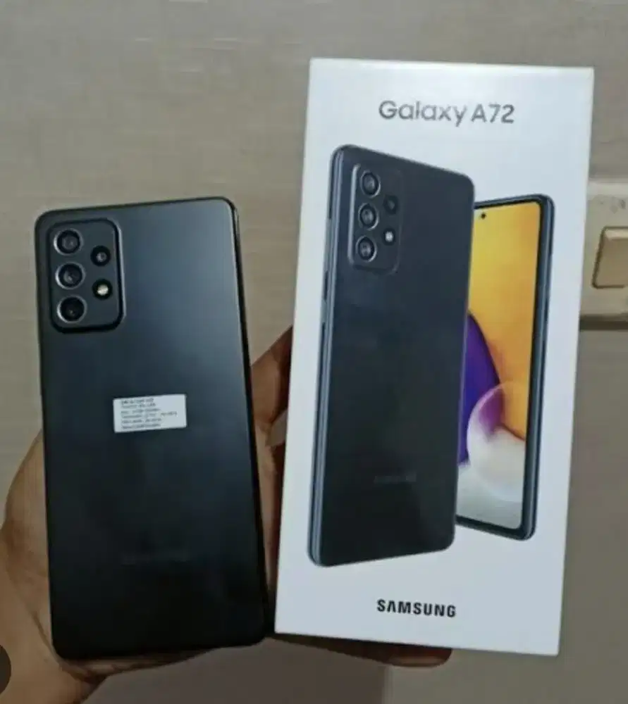Murah hp samsung A72 8/256 lkp layar masih original