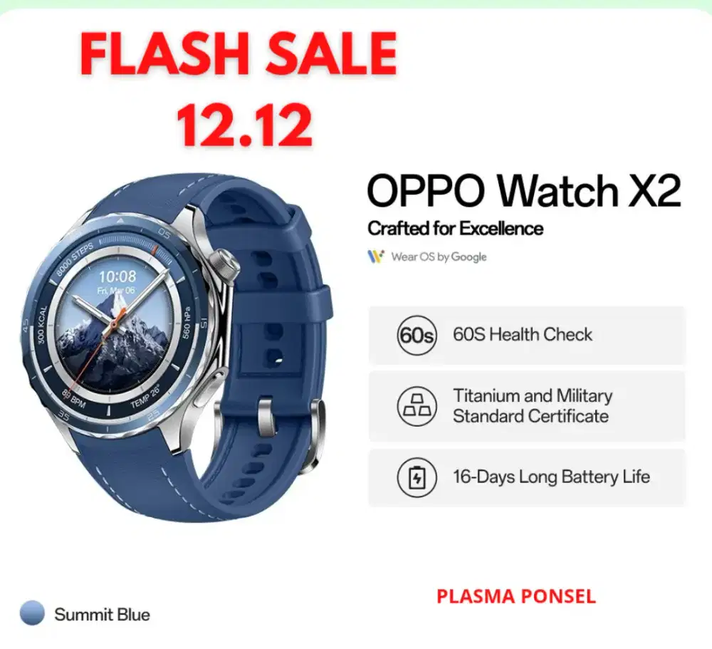 Oppo Watch X2 (Blue) SEGEL