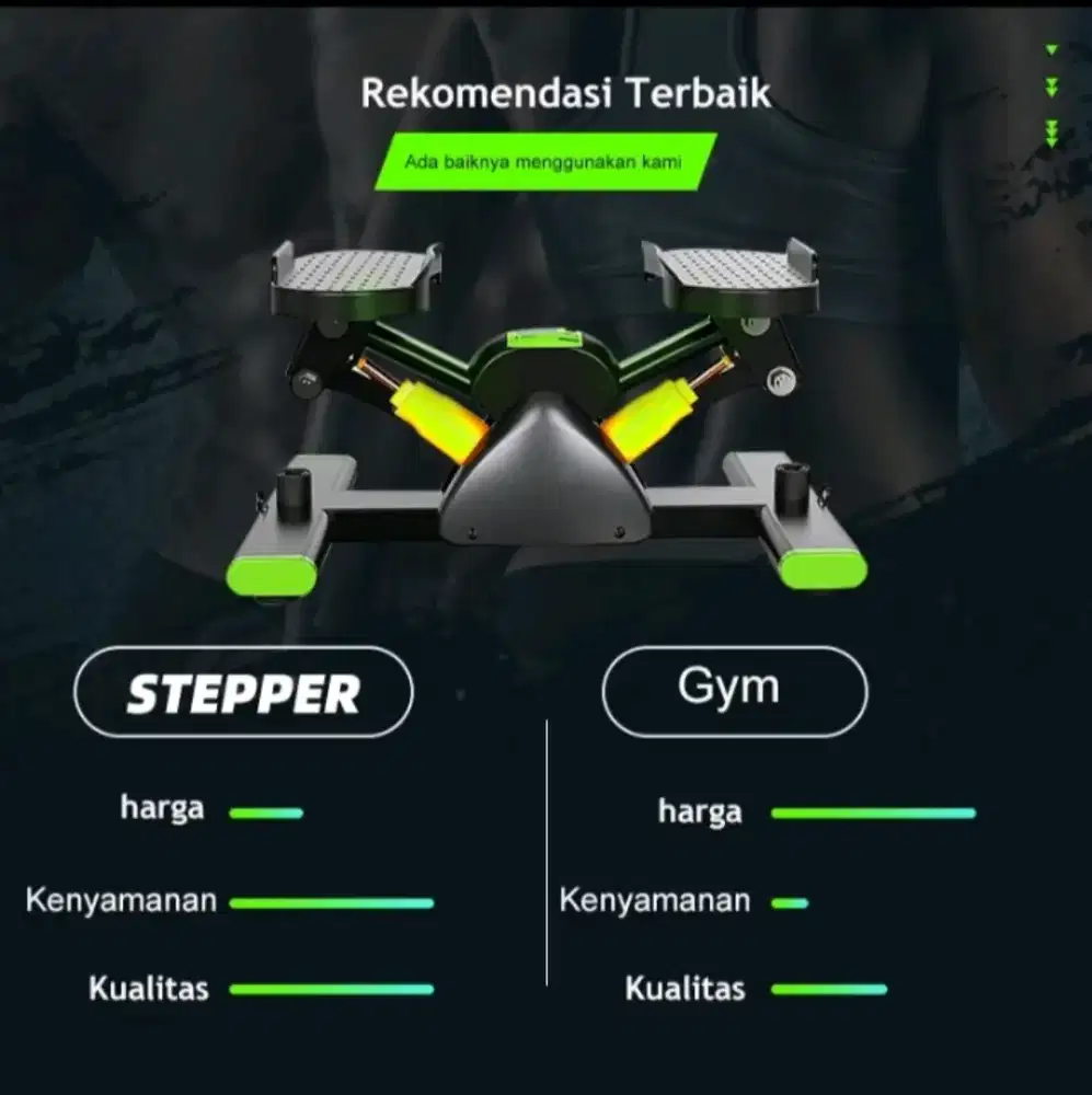 V-Shape Stepper Olahraga – Kondisi Mulus, Lengkap Box