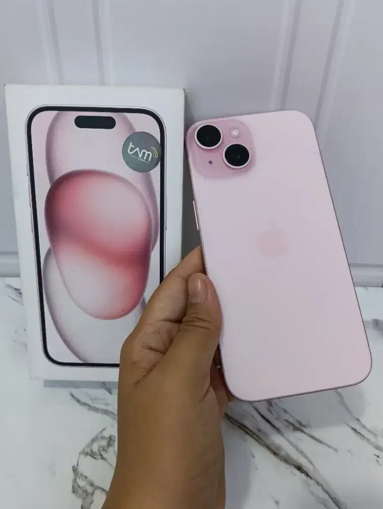 Iphone 15 128 GB Pink Ibox. unit sehat,mulus,terawat.