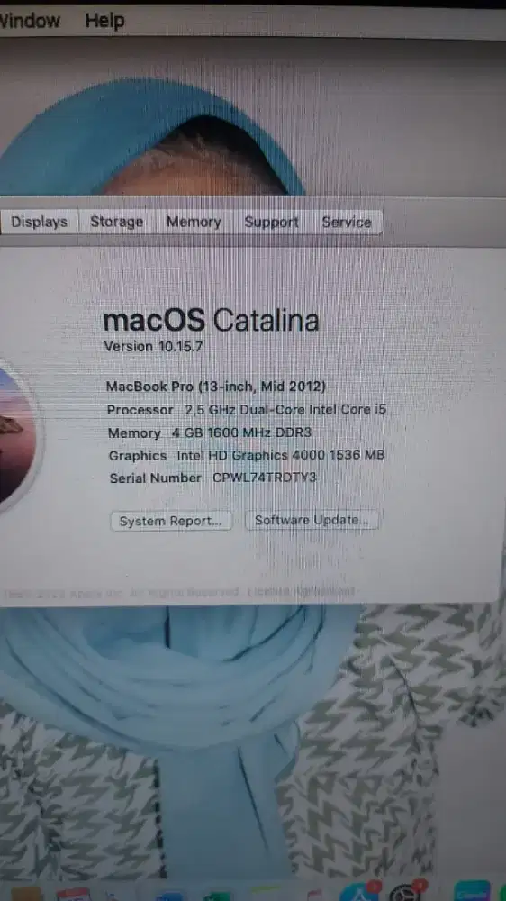 Macbook pro 2012
