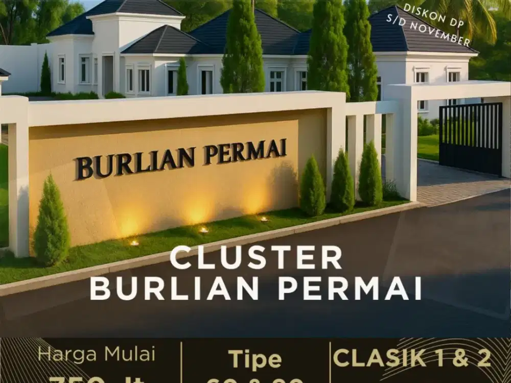 Dijual rumah cluster Sukabangun 2 pangkal belakang Kampus STIHPADA.