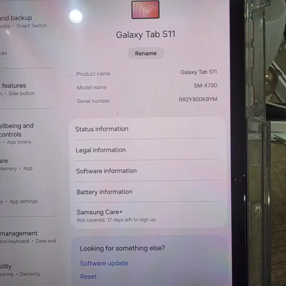 Dijual tablet samsung tab s11 wifi only 12/256 fullset beberapa hari