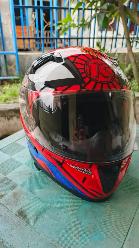 Helm KYT Spider-Man Edition Red & Blue